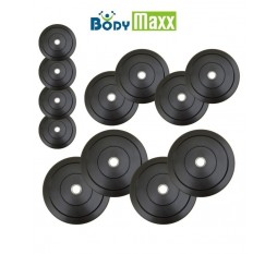 30 Kg Body Maxx Rubber Weight Plates For Home Gym Exercises Spare Weights